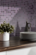 Carreau de mosaïque Translucide lilas Mosaïque de verre Crystal lilas SALLE DE BAIN WC CUISINE MUR MOS62-1104_f | 10 Tapis de mosaïque