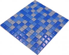 Carreau de mosaïque Translucide bleu clair Mosaïque de verre Crystal bleu clair SALLE DE BAIN WC CUISINE MUR MOS72-0406_f | 10 Tapis de mosaïque