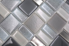 Carreau mosaïque translucide fumé combinaison irisé fumé MOS68-0216F_f | 10 Carreaux mosaïque