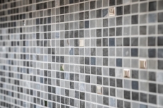 Carreau de mosaïque Pierre translucide noir NERO SALLE DE BAIN WC CUISINE MUR MOS91-0334_f | 10 Tapis de mosaïque
