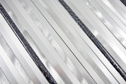Mosaïque panneau arrière aluminium composite aluminium argenté mat brossé poli Glitter black MOS49-L402GB_f