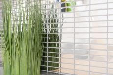 Mosaïque acier inoxydable argenté Rectangle argenté Acier brillant Fond de cuisine MOS129-0215_f
