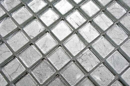 Mosaïque de fond Mosaïque de verre argentée Structure MOS123-8SB16_f