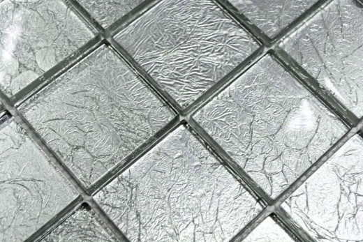 Mosaïque de fond Mosaïque de verre argentée Structure MOS123-8SB26_f