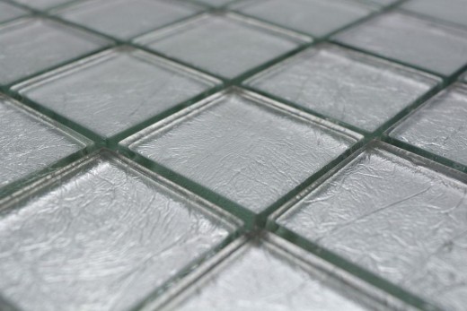 Mosaïque de fond Mosaïque de verre argentée Structure MOS123-8SB26_f