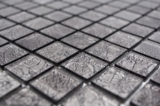 Mosaïque arrière Mosaïque de verre noir structure MOS63-CM-4BL12_f