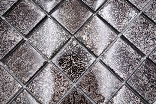 Mosaïque de fond Mosaïque de verre noir structure MOS126-8BL27_f