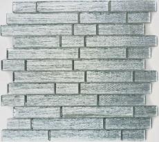 Mosaïque de fond Translucide composite Mosaïque de verre Crystal Chic argenté MOS86-8CSV_f