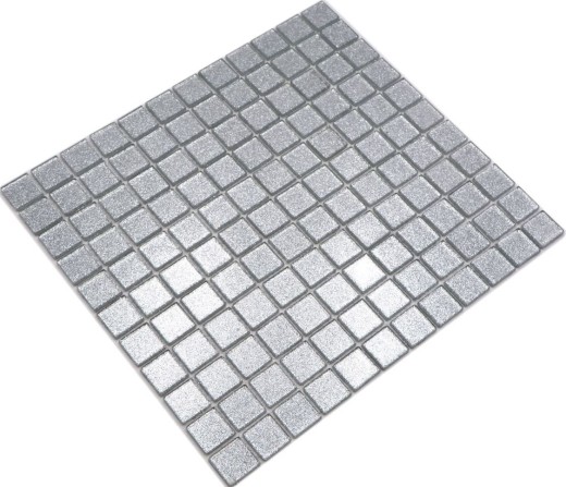 Mosaïque arrière Mosaïque de verre translucide Crystal argent martelé MOS60-0207_f