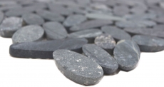 Mosaïque galet de rivière galet de pierre coupé noir 5 7 MOS30-IN24_f
