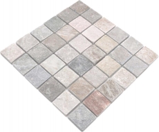 Mosaïque Carreau en quartzite Pierre naturelle Quartzite beige Dos de cuisine Protection anti-éclaboussures gris MOS36-0204_f