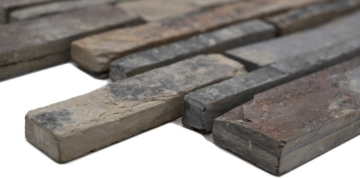 Mosaïque Ardoise Pierre naturelle rouille Brick Ardoise rustique Revêtement mural Carreau de cuisine MOS34-2525_f