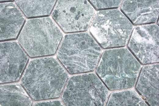 Mosaïque Marbre Pierre naturelle Hexagone Marbre vert MOS44-0210_f