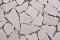 Mosaïque de marbre Pierre naturelle beige clair Bruch Ciot Biancone MOS44-30-100_f