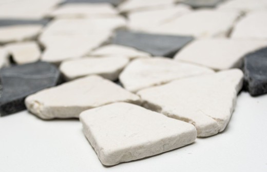 Mosaïque Marbre Pierre naturelle beige noir Bruch Ciot BianconeJava MOS44-30-110_f