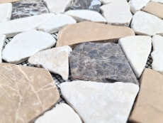 Mosaïque Marbre Pierre naturelle beige brun Bruch Ciot CastanaoCream MOS44-30-190_f