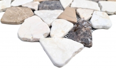 Mosaïque Marbre Pierre naturelle beige brun Bruch Ciot CastanaoCream MOS44-30-190_f