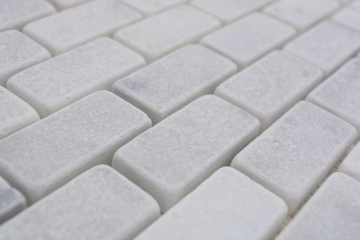 Mosaïque Marbre Pierre naturelle blanche Brick Ibiza Antique Marble MOSSopo-46692_f