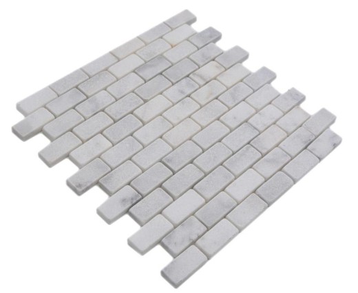 Mosaïque Marbre Pierre naturelle blanche Brick Ibiza Antique Marble MOSSopo-46692_f