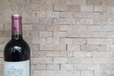 Mosaïque Carreau travertin Pierre naturelle beige Brick Splitface Chiaro Travertin 3D MOS43-46248_f