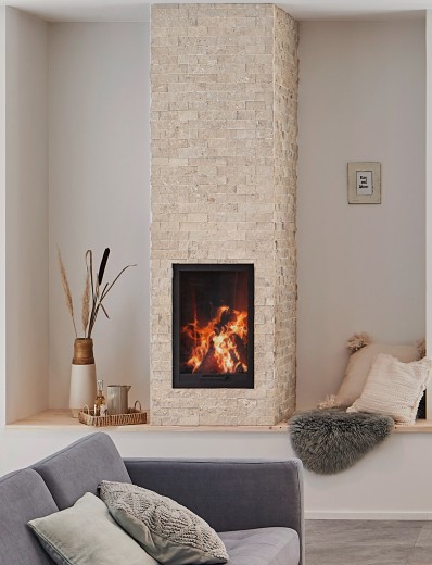 Mosaïque Carreau Travertin Pierre naturelle beige Brick Splitface Chiaro Travertin 3D MOS43-1206_f