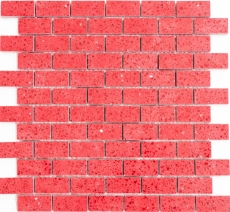 Carreaux de mosaïque Quartz Composite Pierre artificielle Brick Artificial rouge MOS46-ASMB4_f