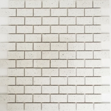 Carreaux de mosaïque Quartz Composite Pierre artificielle Brick Artifical blanc MOS46-0104_f