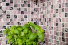 Carreau de mosaïque Translucide rose Mosaïque de verre Crystal Resin rose BAD WC cuisine MUR MOS82-1104_f