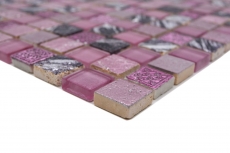 Carreau de mosaïque Translucide rose Mosaïque de verre Crystal Resin rose BAD WC cuisine MUR MOS82-1104_f