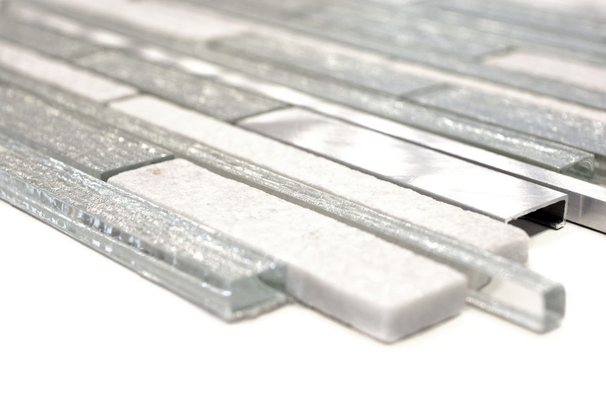 Mosaïque Translucide Crystal Noir Et Or – 10 Plaques Pour Cuisine Ou Salle De Bain