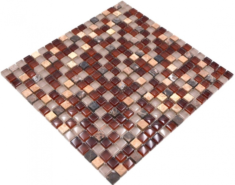 Carreau de mosaïque fond de cuisine translucide brun Mosaïque de verre Crystal pierre brune BAD WC cuisine WALL MOS92-1304_f