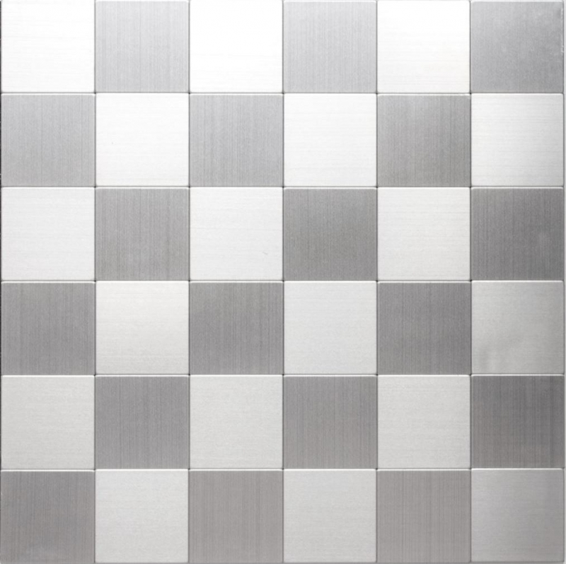 Carreaux de mosaïque fond de cuisine autocollant aluminium argent métal MOS200-4MM99_f