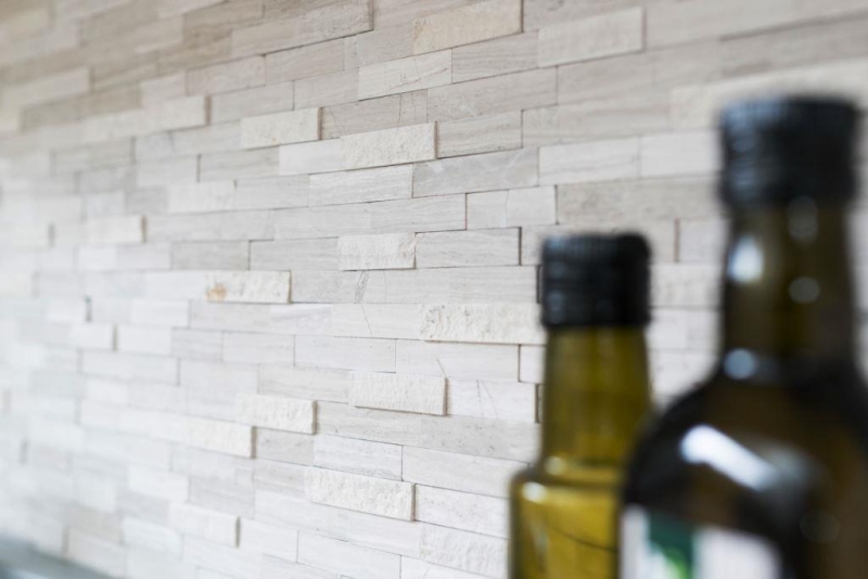 Carreaux de mosaïque fond de cuisine autocollant marbre pierre naturelle gris blanc cream pierre naturelle white wood MOS200-0120_f