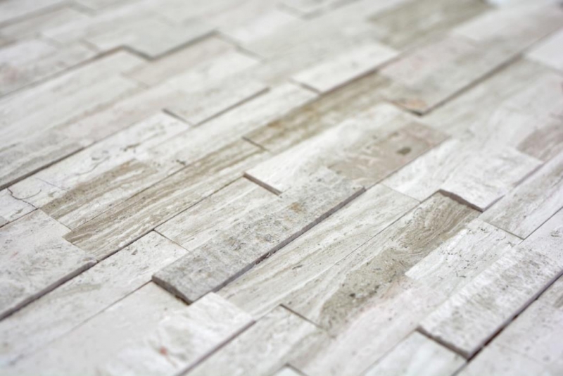 Carreaux de mosaïque fond de cuisine autocollant marbre pierre naturelle gris blanc cream pierre naturelle white wood MOS200-0120_f
