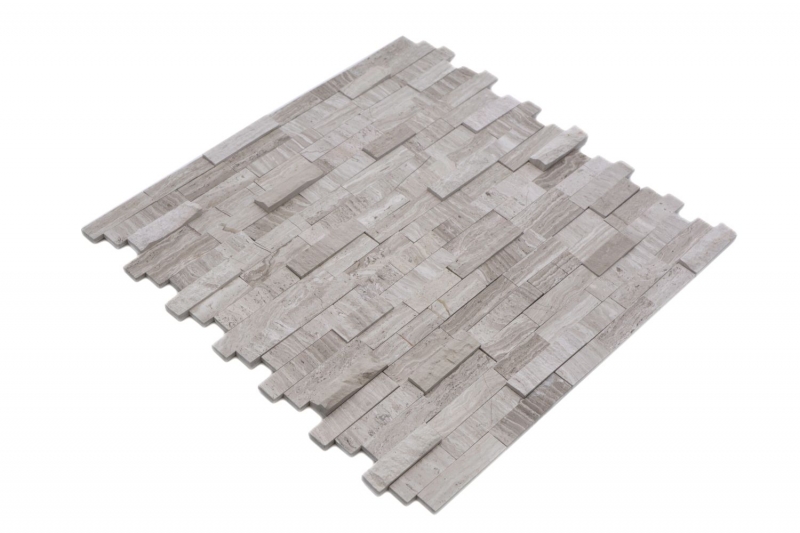 Carreaux de mosaïque fond de cuisine autocollant marbre pierre naturelle gris blanc cream pierre naturelle white wood MOS200-0120_f