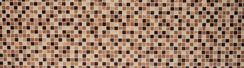 Carreaux de mosaïque fond de cuisine autocollant pierre beige marron Mosaïque de verre pierre beige marron MOS200-4M372_f