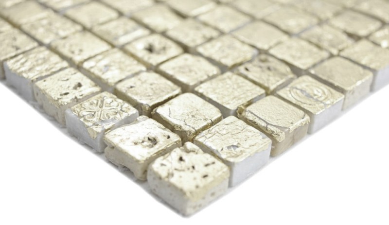 Mosaïque pierre Résine or mur carrelage cuisine salle de bain MOS88-0707_f