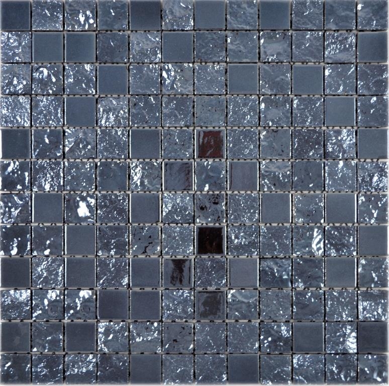 Mosaïque céramique Baku noire Carreaux de mosaïque murale Carreaux de cuisine Salle de bain MOS18-0303_f