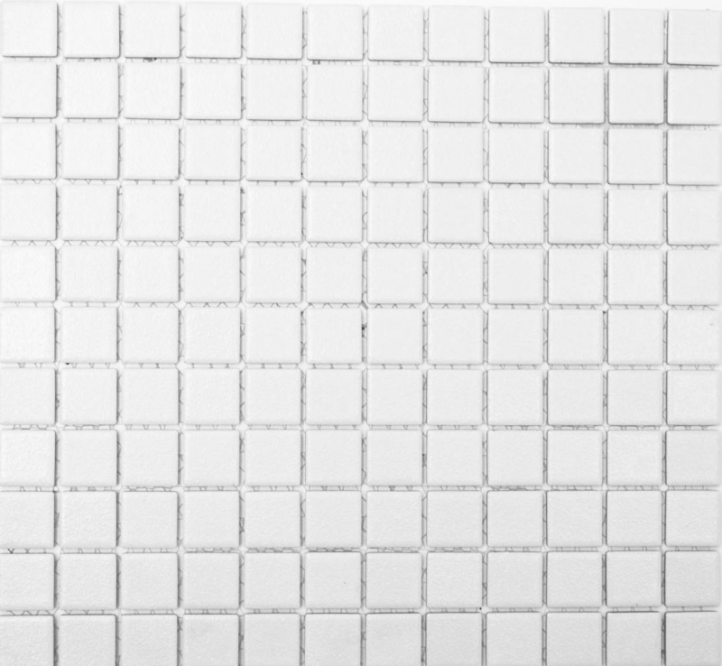 Carreau de mosaïque RÉFRACTAIRE salle de bain sol mur ANCIEN BLANC MOS18-0102-R10_f