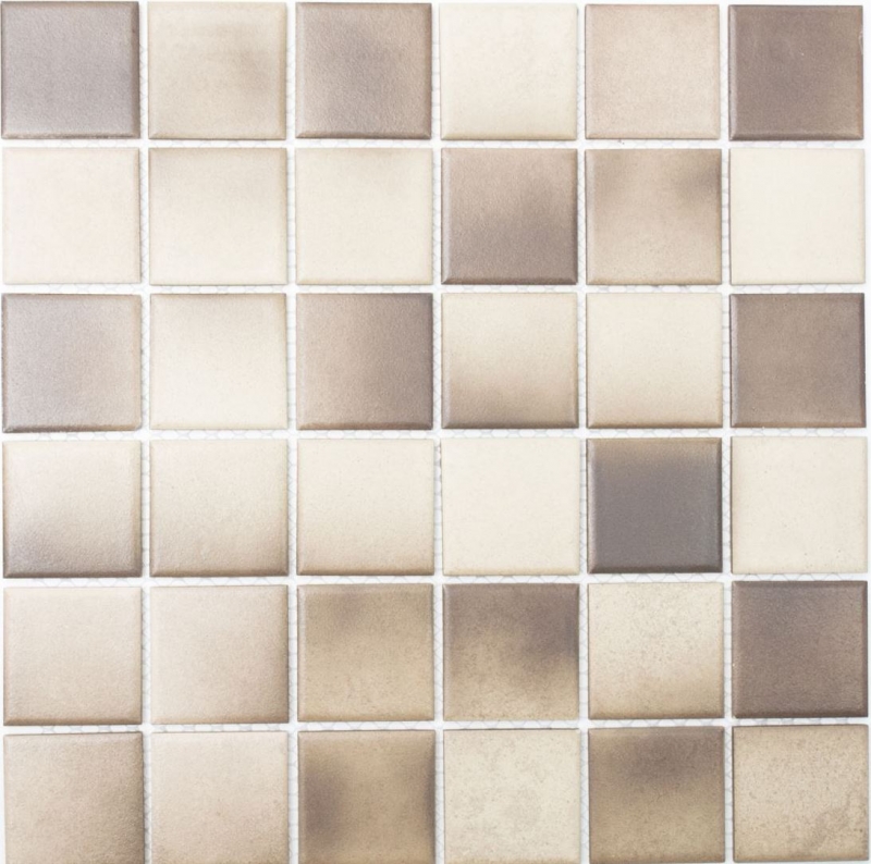 Carreau de mosaïque Céramique MARRON BEIGE MIX DOSSIER DE CUISINE MOS16-1211-R10_f