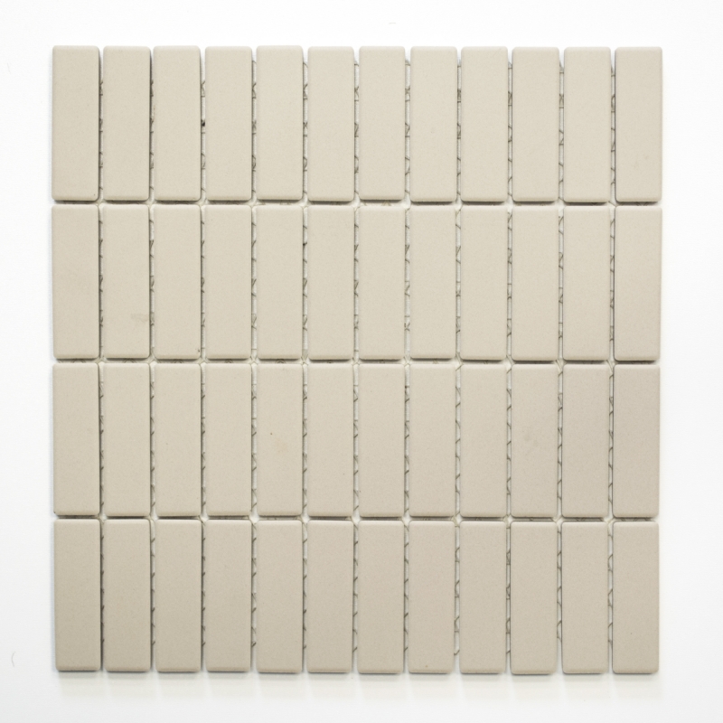 Mosaïque Céramique baguettes beige clair non-émaillé Carreau de douche Carreau de sol MOS24B-1211-R10_f