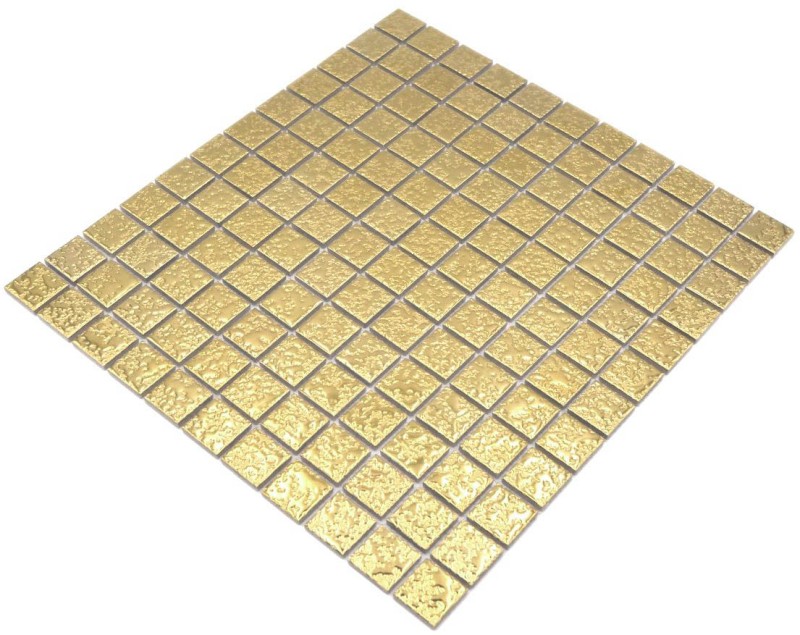 Carreau de mosaïque céramique GOLD structuré mur carrelage cuisine MOS18-0707_f