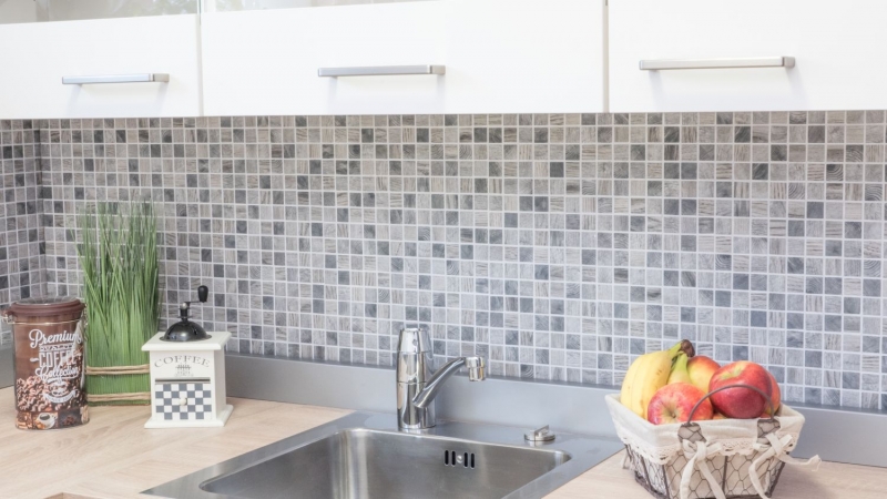Carreaux de mosaïque ECO Recyclé GLAS ECO Structure bois gris clair MOS63-312_f