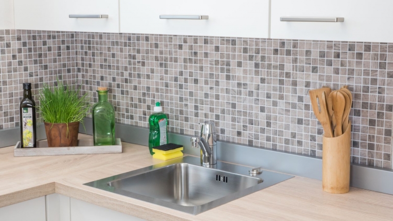 Carreaux de mosaïque ECO Recyclé GLAS ECO Structure bois gris-beige MOS63-324_f