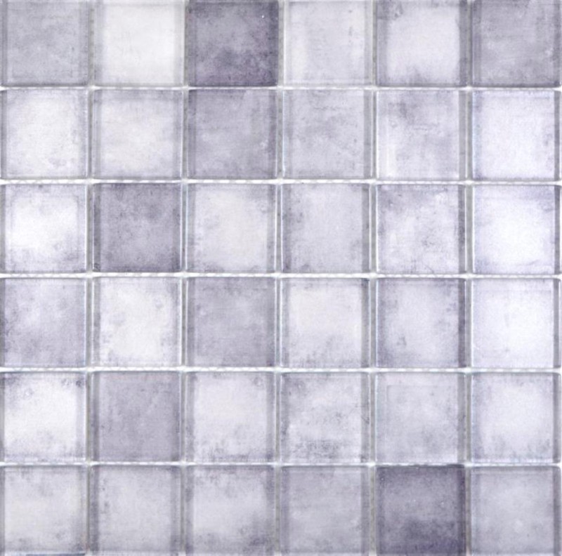 Mosaïque de verre mix gris Carreau de mosaïque murale Miroir de carrelage cuisine salle de bain - MOS88-0020_f