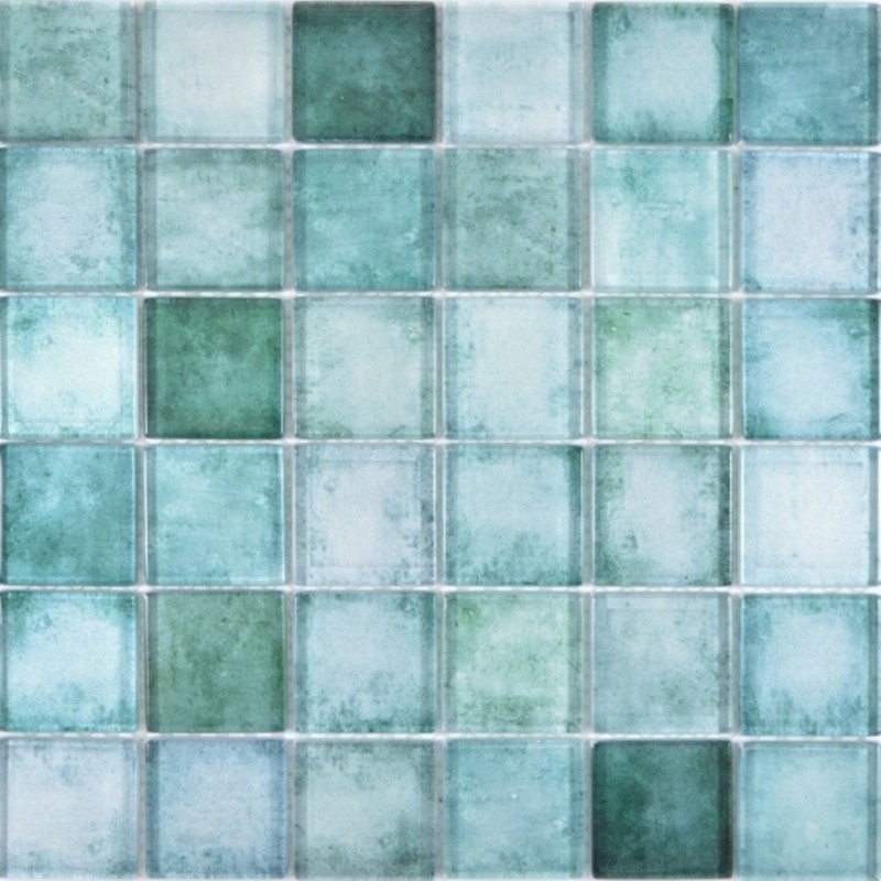 Carré Crystal mix vert Carreau de mosaïque murale Carrelage cuisine salle de bain MOS88-0050_f