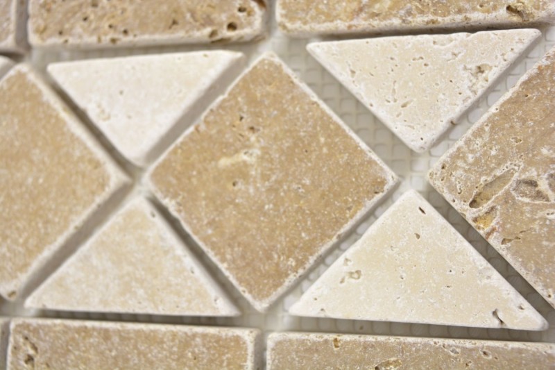 Travertin Pierre naturelle Bordure noce chiaro Beige Mur Sol Douche Salle de bains Cuisine MOSBor-0246_f