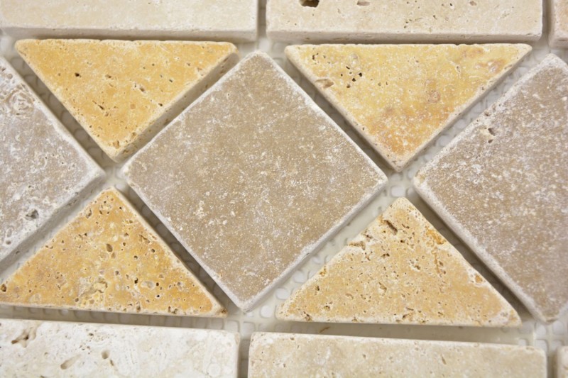 Travertin Pierre naturelle Bordure noce or chiaro Beige Mur Sol Douche Salle de bains Cuisine MOSBor-0266_f
