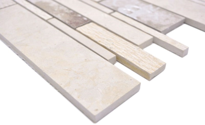 composite marbre/céramique mix beige/color 2F carreau mosaïque mur carrelage cuisine salle de bain MOS180-A01STB_f