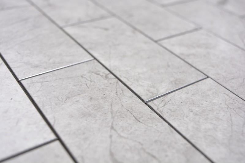 Rectangle Vinyle aspect pierre Marianne Subway Level mat Mosaïque murale Carrelage cuisine salle de bain MOS200-MLM_f